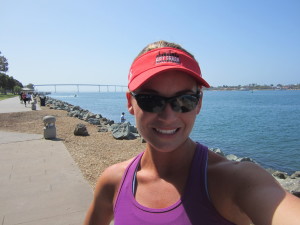 On a run at the San Diego Marina.